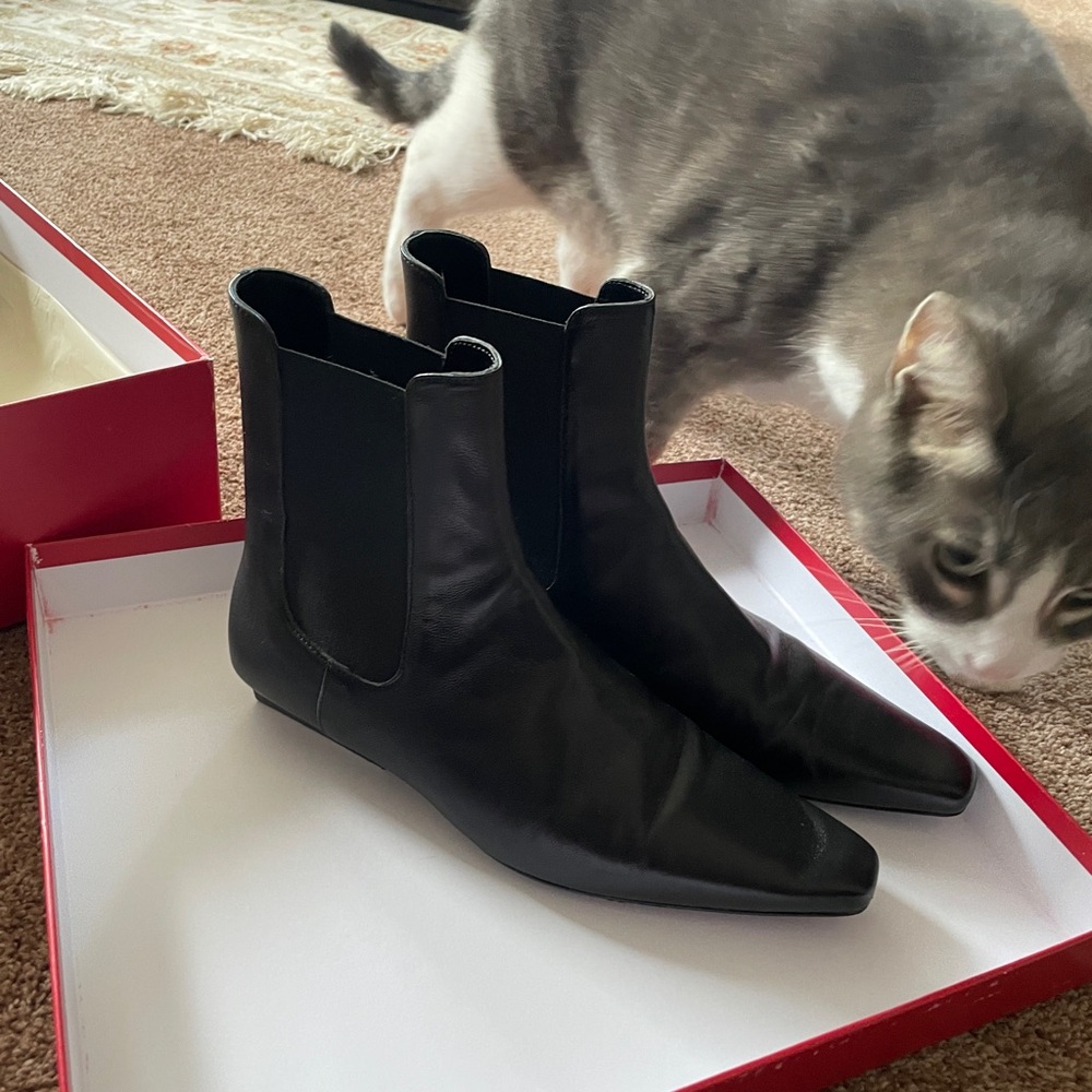 STAUD Black Wally Chelsea Ankle Boots